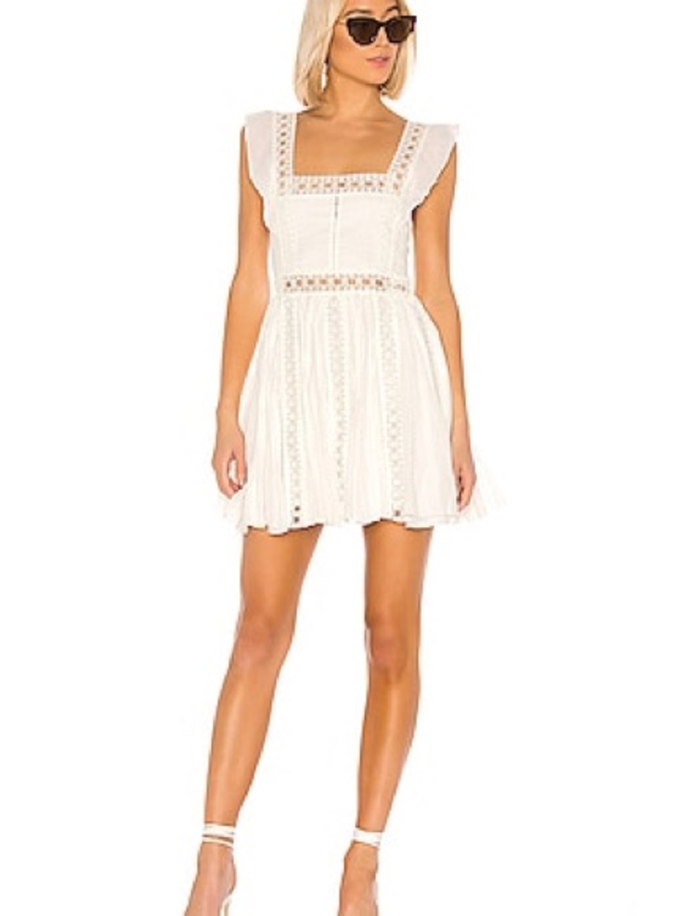 Free People Verona Dress | White Cotton Lace | Size M - Picture 2 of 10